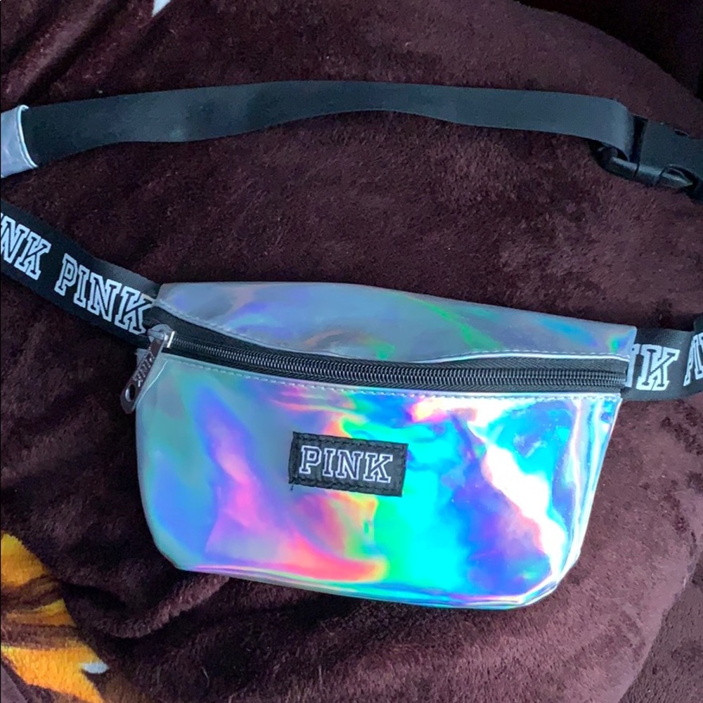 PINK holographic fanny pack